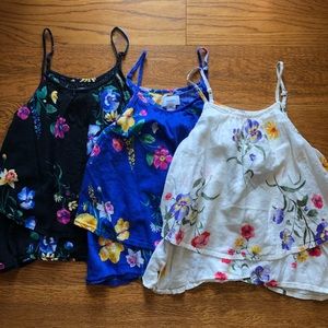3 Pack ON Floral Tanks